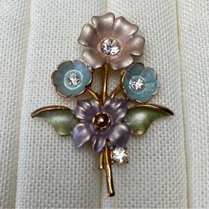 Vintage Floral Bouquet Brooch